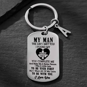 To My Love You Are My Happily Ever After Keychain Pendant Vintage Bag Keyring Ornament Bag Purse Charm Accessories