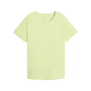 PUMA Womens Run Cloudspun Crew Neck Short Sleeve Athletic Casual Tops Casual - Green