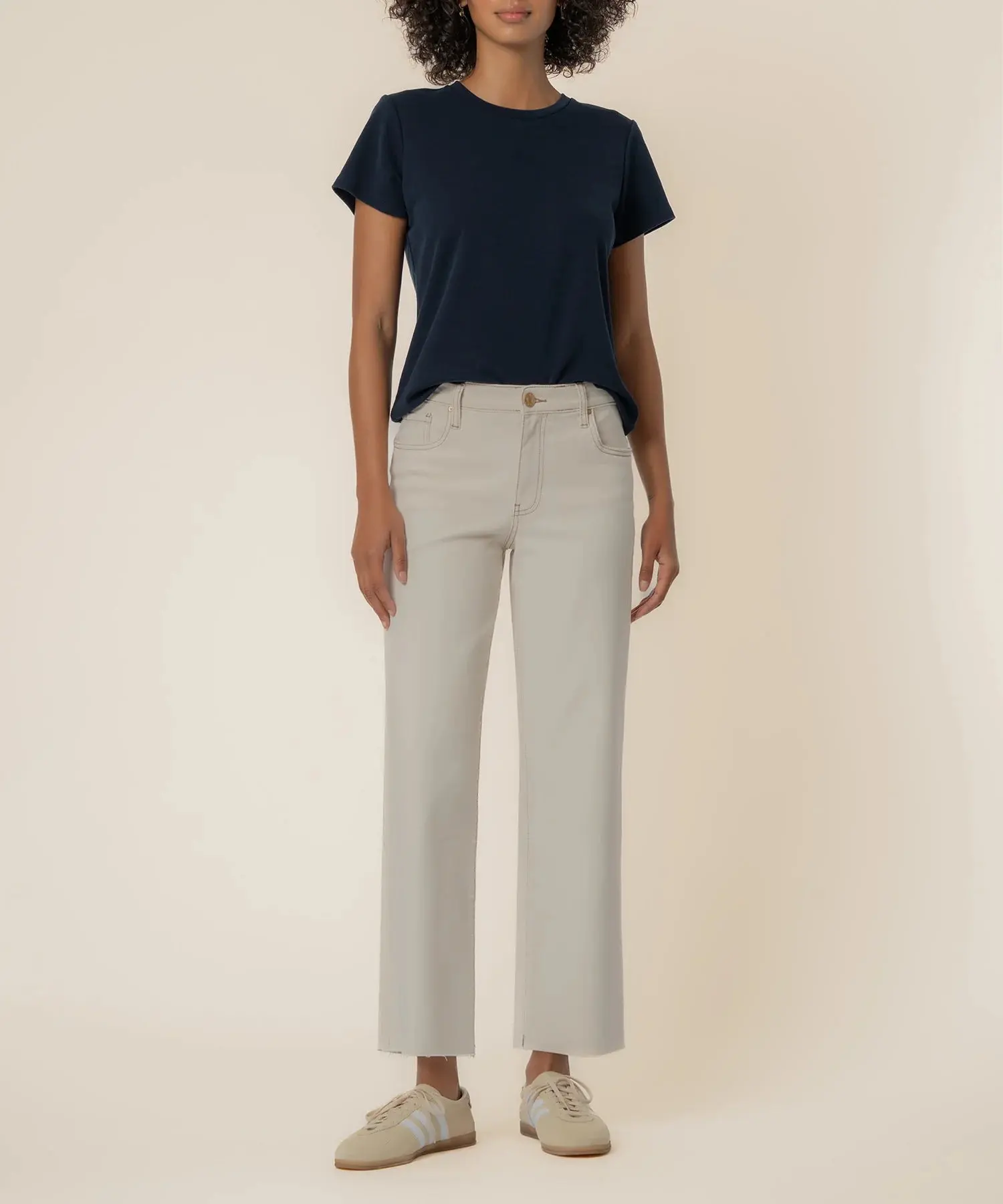 Charlotte High Rise Wide Leg Pants - Ecru