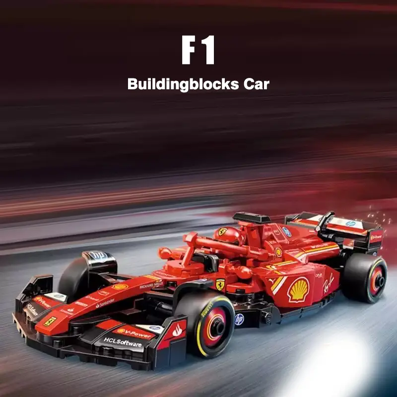 Super Racing Ferrari F1 Static Formula Car Building Block Puzzle Toy, Collectible Model Set, Ideal Christmas Birthday Gift for Ages 14+