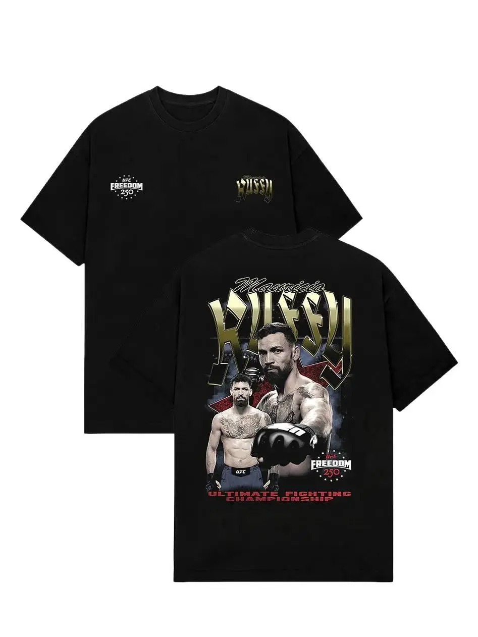 🥊 Mauricio Ruffy UFC Double-Sided Shirt, MMA Fighter Graphic Tee, UFC Freedom 250 T-Shirt, Vintage Fight Night Apparel, Combat Sports Fan Shirt, Ultimate Fighting Championship Tee, Martial Arts Streetwear, MMA Lover Gift For Him Her, Unisex Fighter Merch