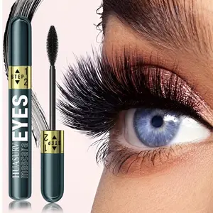 Huasurv 2-In-1 Lengthening Curling Voluminous Mascara for Beginners, Smudgeproof and Volumizing Balm for Natural Look