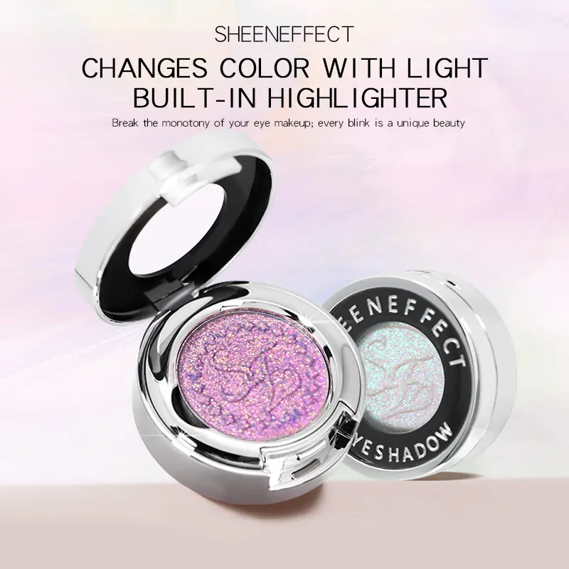 Versatile SE SHEENEFFECT Single‑Item Cosmetic, 3‑Pack Multicolor Duochrome & Multichrome Shimmer Eyeshadow Pigment Powder, Alcohol‑Free Formula with Buildable Glossy Shine & Iridescent Glow, Ideal for Face Painting & Youth Party Makeup, 3‑Year Shelf Life