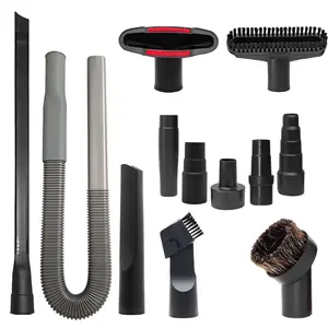 12-Piece Vacuum Cleaner Attachment Kit, Fits Workshop Vacuums, Includes Brush & Horsehair Attachments, Compatible with Various Hose Sizes