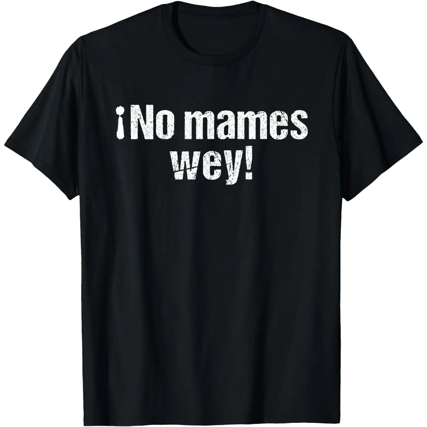 Men's Striped Fitted Retro Streetwear Round Neck Shortsleeve T-Shirt - All Seasons Casual Top with Funny Mexican Slang "No Mames Wey" Print
