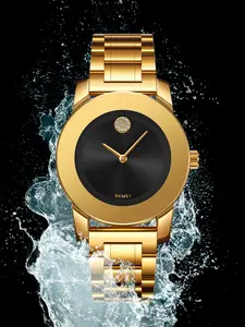 Women's Elegant Round Dial Quartz Watch, Fashionable Wristwatch with Stainless Steel Strap, Trendy Watch for Daily Life, with Box