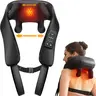 Upgrade Neck Massager with Heat – Cordless 6D Shoulder Massager with Adjustable Width, 6 Nodes, Fits Broader Bodies, for Neck, Back, Traps – Gift for Men & Women – MASGRE