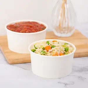 Karat Earth Eco-Friendly 6oz Paper Cold/ Hot Food Container (90.8mm), White - 1,000 pcs