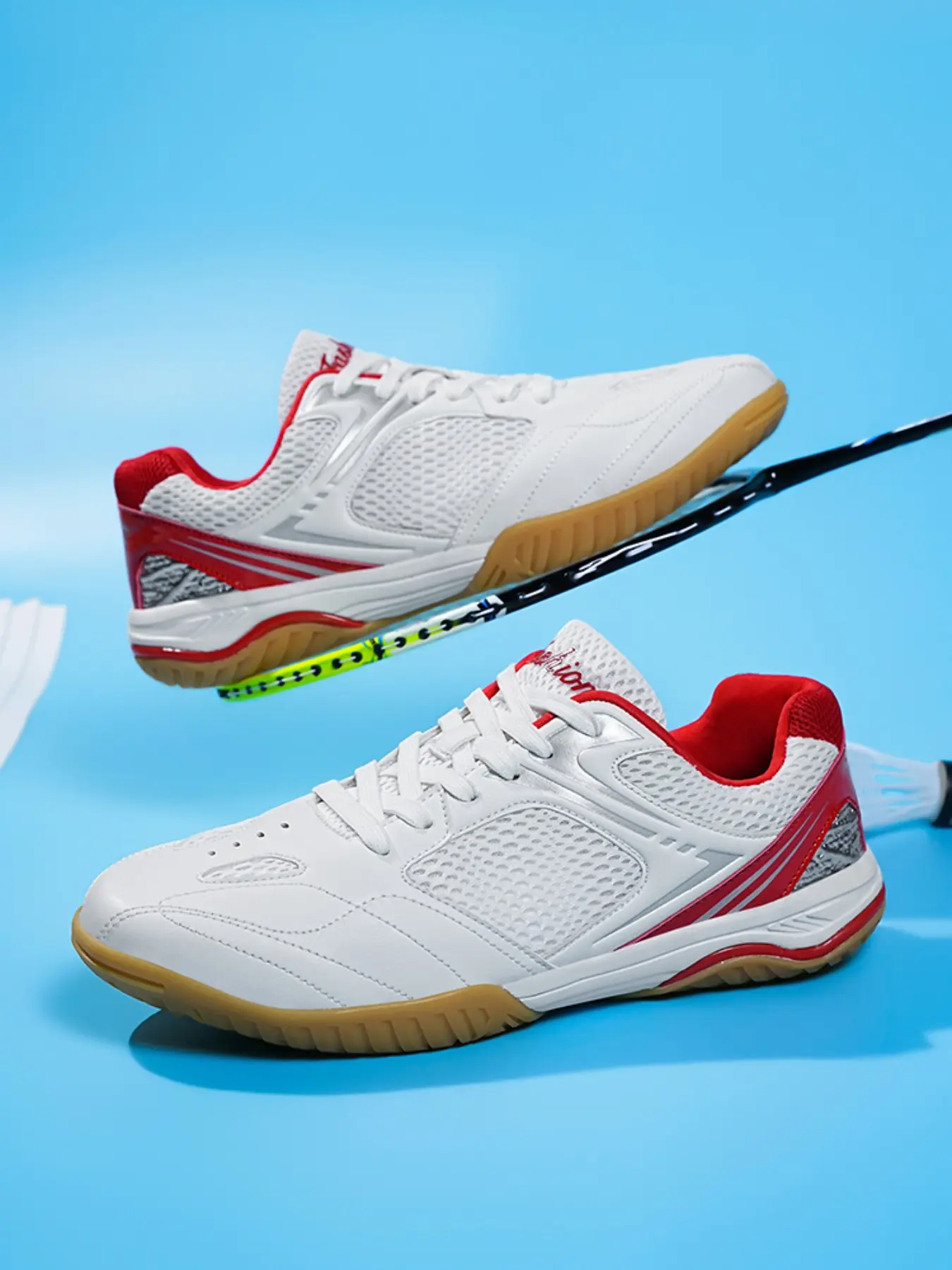 Unisex Lightweight Badminton Shoes, Table Tennis Shoes, Tennis Shoes, Athletic Shoes, Anti-Slip Durable Breathable, Shock Absorption, Suitable for Various Sports