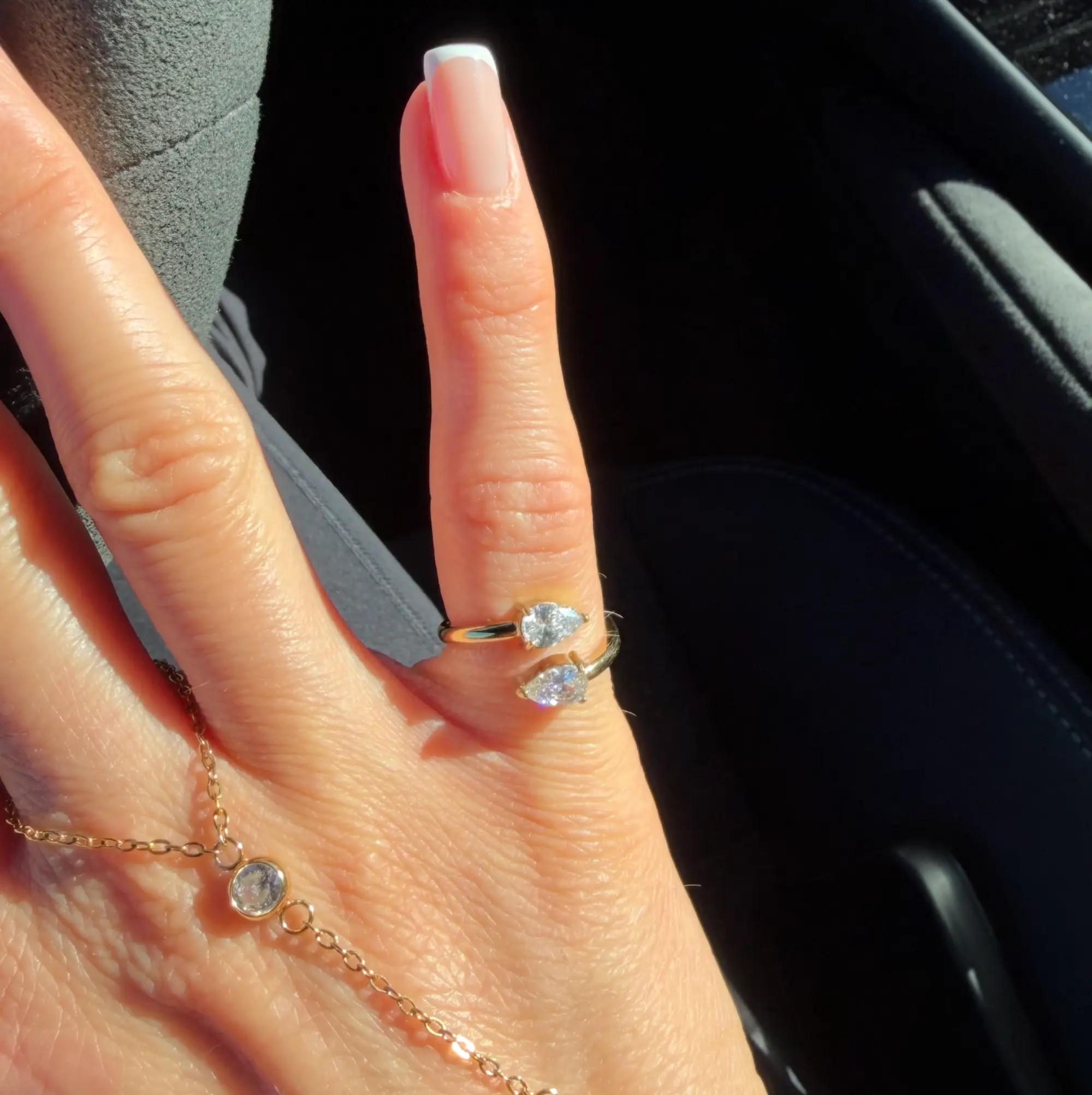 EVRY JEWELS Gold or Silver Plated Women's Martini Pinky Ring