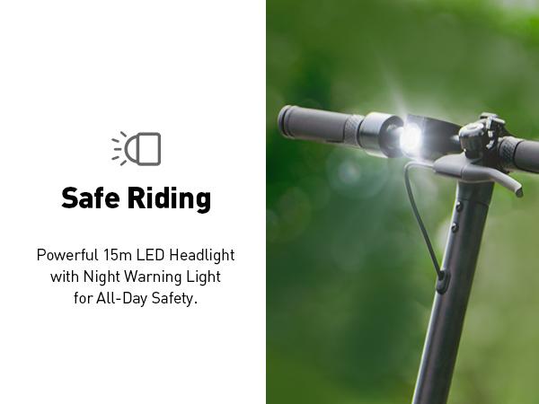 【summervibes】Long Range Commuter Electric Scooter, 22MPH/18MPH Max Speed, 21 Miles Long Range,10''/8.5'' Tires,  Folding Electric Scooter Adults with Head Lights