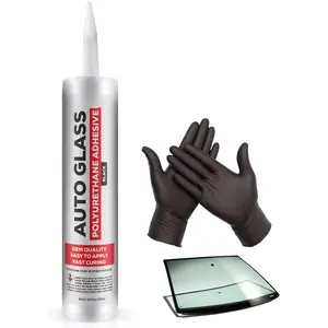 Polyurethane Windshield Adhesive with Fast Curing Formula - High Bond Strength Window Sealant Compound - Easy to Apply Automotive Glass Glue - Windshield Sealant Black -  & RV Polyurethane Glue