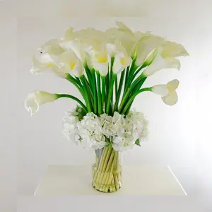 26" XXL Real Touch White Calla Lily Hydrangea Arrangement