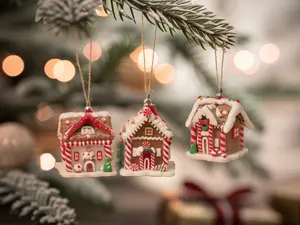 Mini Gingerbread House Ornaments