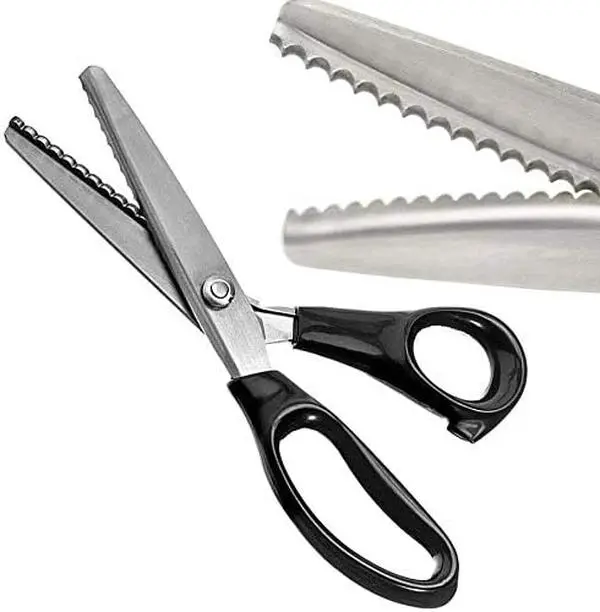 Stainless Steel Zig Zag Scissors with Serrated Teeth - Perfect for DIY Crafts, Sewing Accessories and Supplies, Lace, Dressmaking, Sewing & Tailoring - Durable & Sharp, Crafting Sewing Tools, S Sewing Tools