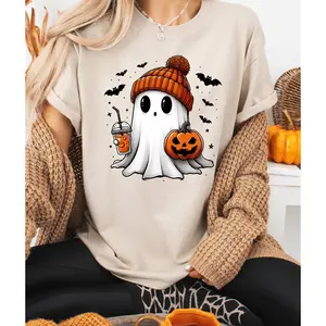 Halloween Ghost Comfort Colors Shirt, Cute Ghost Shirt, Womens Halloween Shirt, Cute Fall Shirt, Spooky Season Shirt, Gift For Halloween