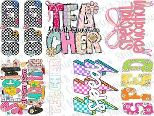 SPED Special Education School Teacher 2025 DTF Gang Sheet