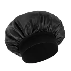 Black BonnetSatin Bonnets for Curly Hair Braids Reversible Silk Bonnet for Men Double Layer Satin Bonnets for Sleeping Men Black