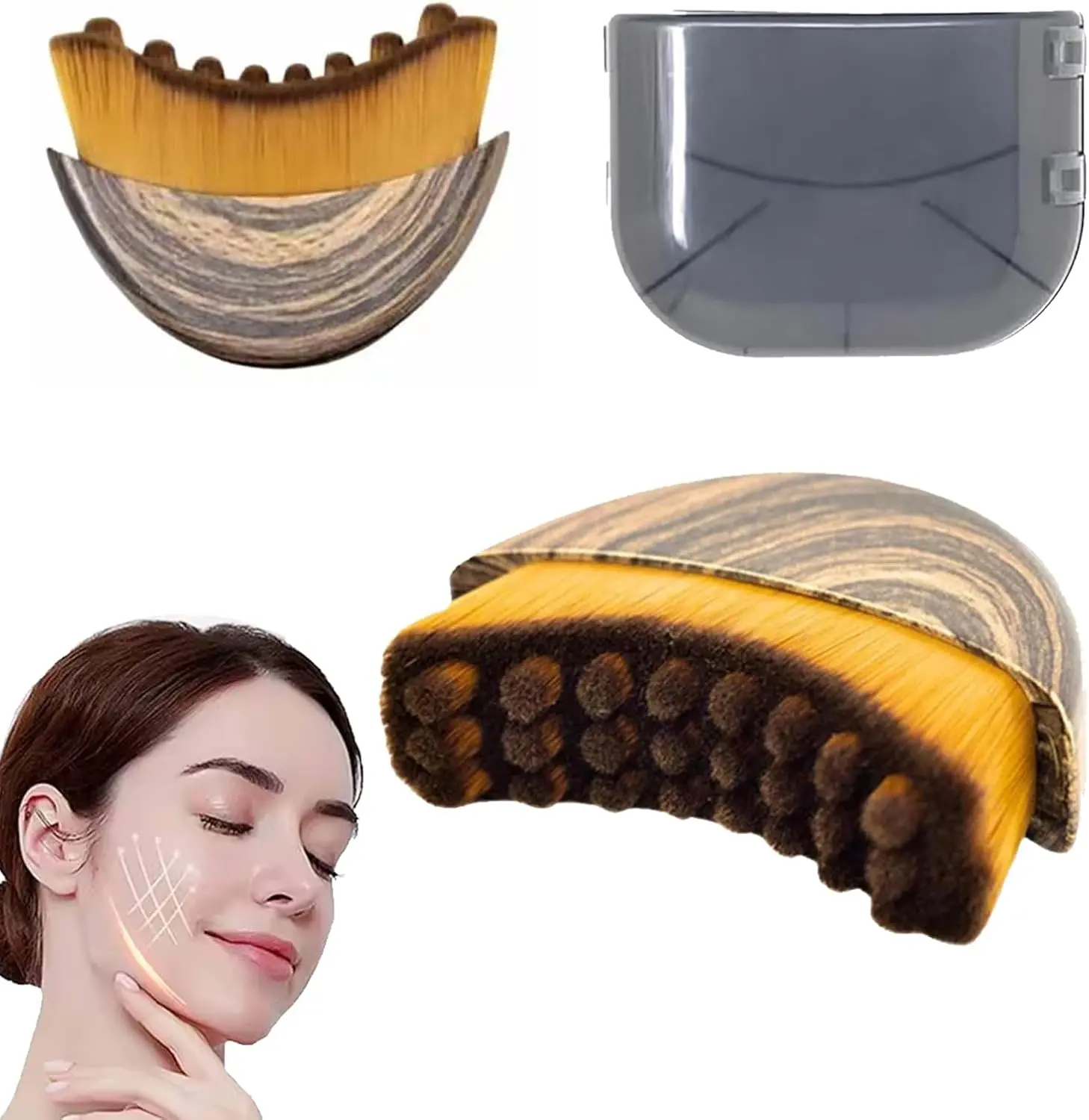 Lymphatic Drainage Brush,Lymphatic Drainage Massager, Lymphatic Brush, Contour Face Brush For Lymphatic Drainage (1 Brush With Box)