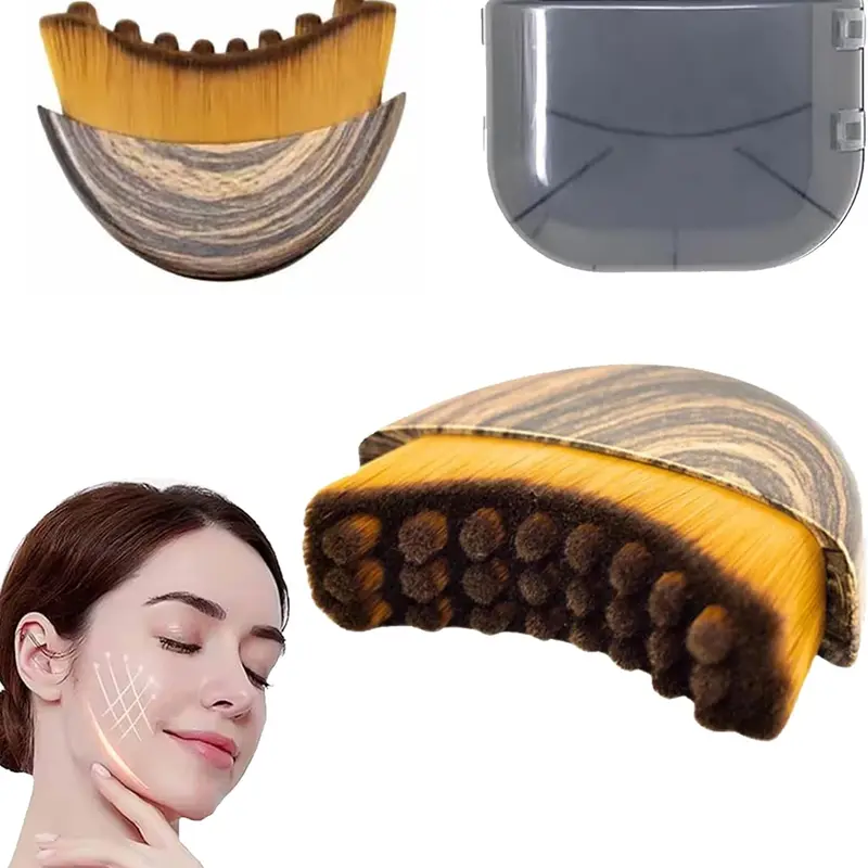 Lymphatic Drainage Brush,Lymphatic Drainage Massager, Lymphatic Brush, Contour Face Brush For Lymphatic Drainage (1 Brush With Box)