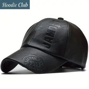 Men's Vintage British Style PU Leather Baseball Cap Adjustable Sun Protection Hat Lightweight Breathable Classic Retro Design for Outdoor Sports Daily Wear Travel Spring Summer Fashion Unisex Adjustable Streetwear Cap