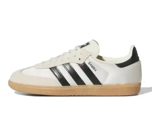 Adidas Samba OG Cream Black Satin Youth Women's Trendy Casual Fashion Walking Sneaker Shoe for Daily Wear