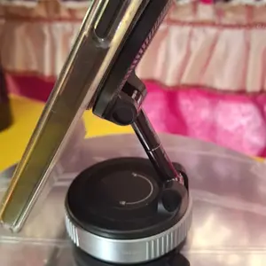 Guccqueen Universal Magnetic Car Phone Holder Strong Vacuum Suction Cup Mount for All Smartphones & Vehicles Foldable Design Works on Dashboard Gym & Bathroom Mirrors