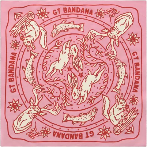 GT BANDANA 22"x22" Forest Animals Cotton Bandana Scarf - Multi-Purpose Scarf Head Wrap, Fashion Hair Accessory for Engagement, All Ages