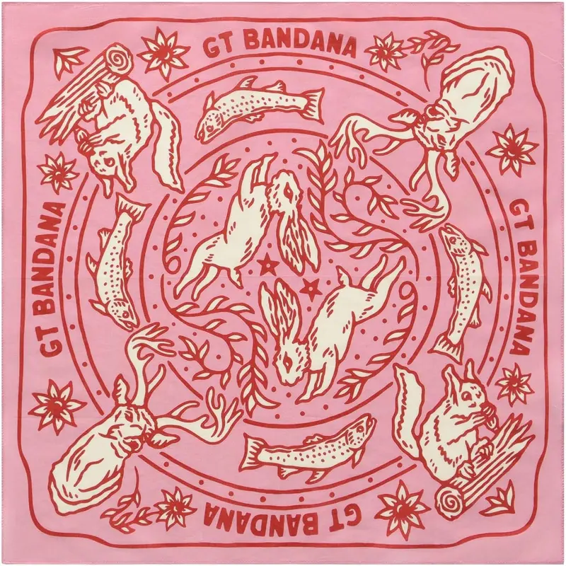 GT BANDANA 22"x22" Forest Animals Cotton Bandana Scarf - Multi-Purpose Scarf Head Wrap, Fashion Hair Accessory for Engagement, All Ages