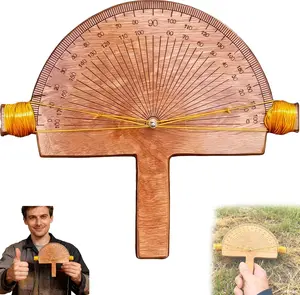 2026 New Model Precision Angle Finder – Handcrafted Birch Wood Degree Tool, Custom Angles Accurate Degree Tool, Engraved Protractor for Accurate Measurements for Welder Carpentry DIY Projects, Builders