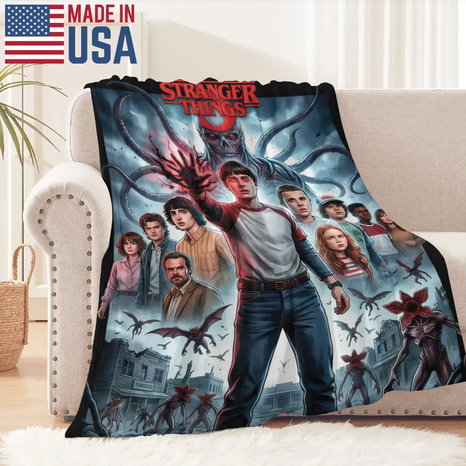 Stranger Things 1-5 blanket, film and television IP fan gift, soft