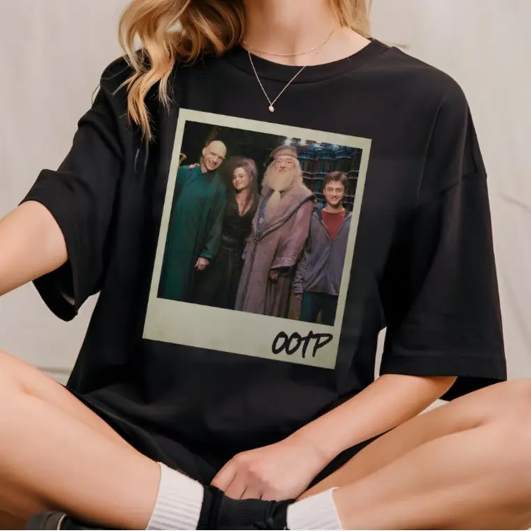 "Voldemort Bellatrix Dumbledore Harry Potter Tee, Hogwarts Magic Shirt for Wizarding Fans, Bookish T-Shirt, Gift for Her, Potter Fan Apparel, Casual Reading Top"