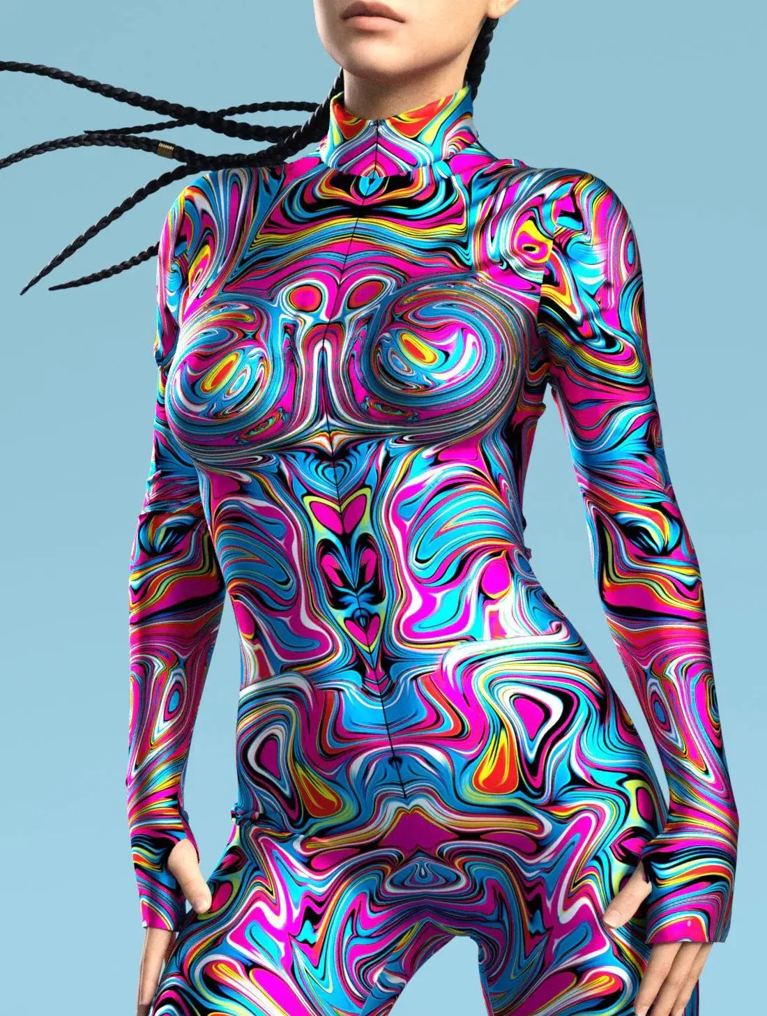 Colorful and dazzling spandex Lycra full body printed jumpsuit, Halloween costume, holiday party costume, pole dance costume, sports yoga fitness suit ava  wagner  costume Clothes Womenswear Multicolor Skinny Slim maid  outfits