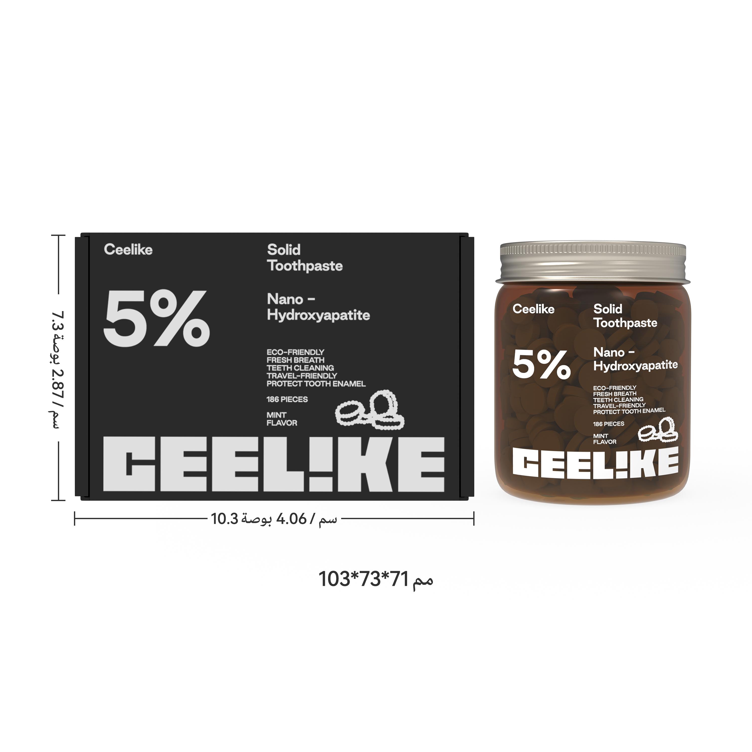 CEELIKE Solid Toothpaste – Fluoride-Free, Eco-Friendly, Portable, Long-Lasting Fresh Breath | Natural Oral Care