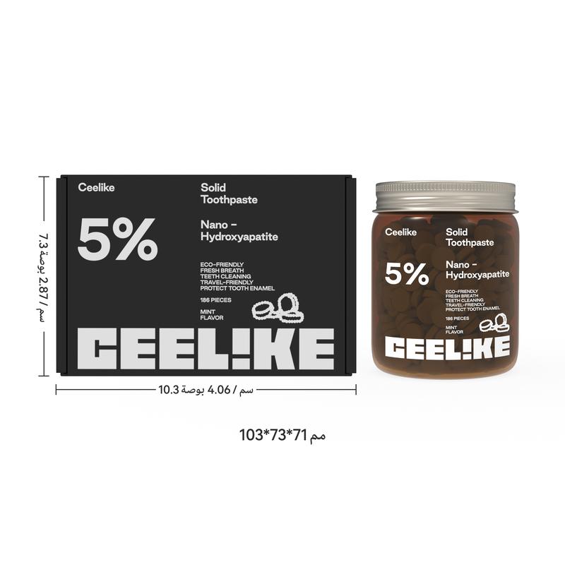 CEELIKE Solid Toothpaste – Fluoride-Free, Eco-Friendly, Portable, Long-Lasting Fresh Breath | Natural Oral Care