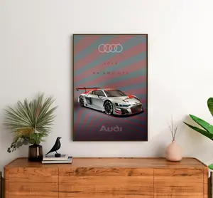 2019 Audi R8 LMS GT3 Poster Unframed | Digital Motorsport Art Print | Racing Car Wall Decor