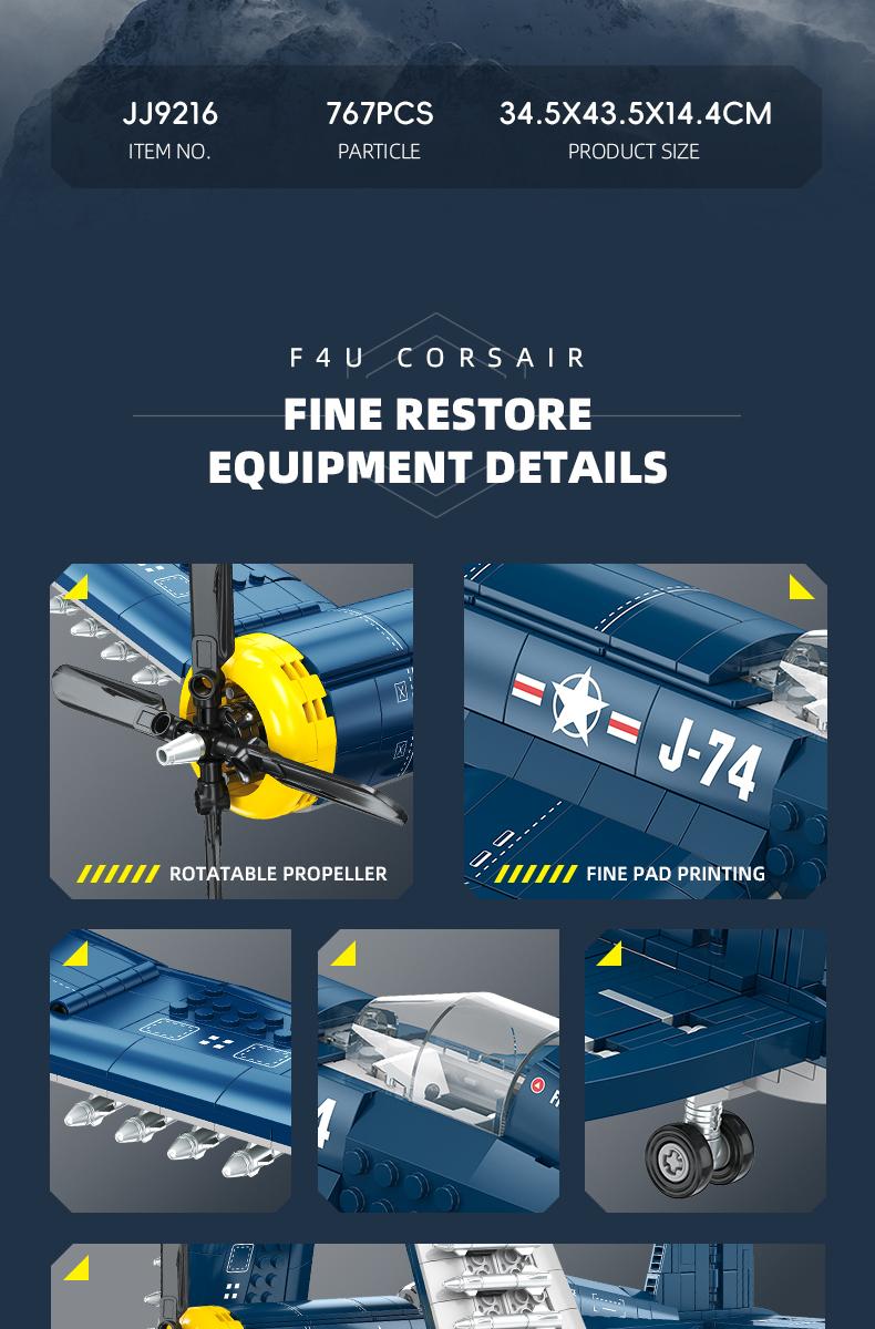 767 building blocks assembly — Legendary F4U Corsair fighter plane! Foldable wings + retractable landing gear, 1:20 scale accuracy! The ultimate military building block set for aviation enthusiasts! Building Blocks #F4U Pirates #Military Models