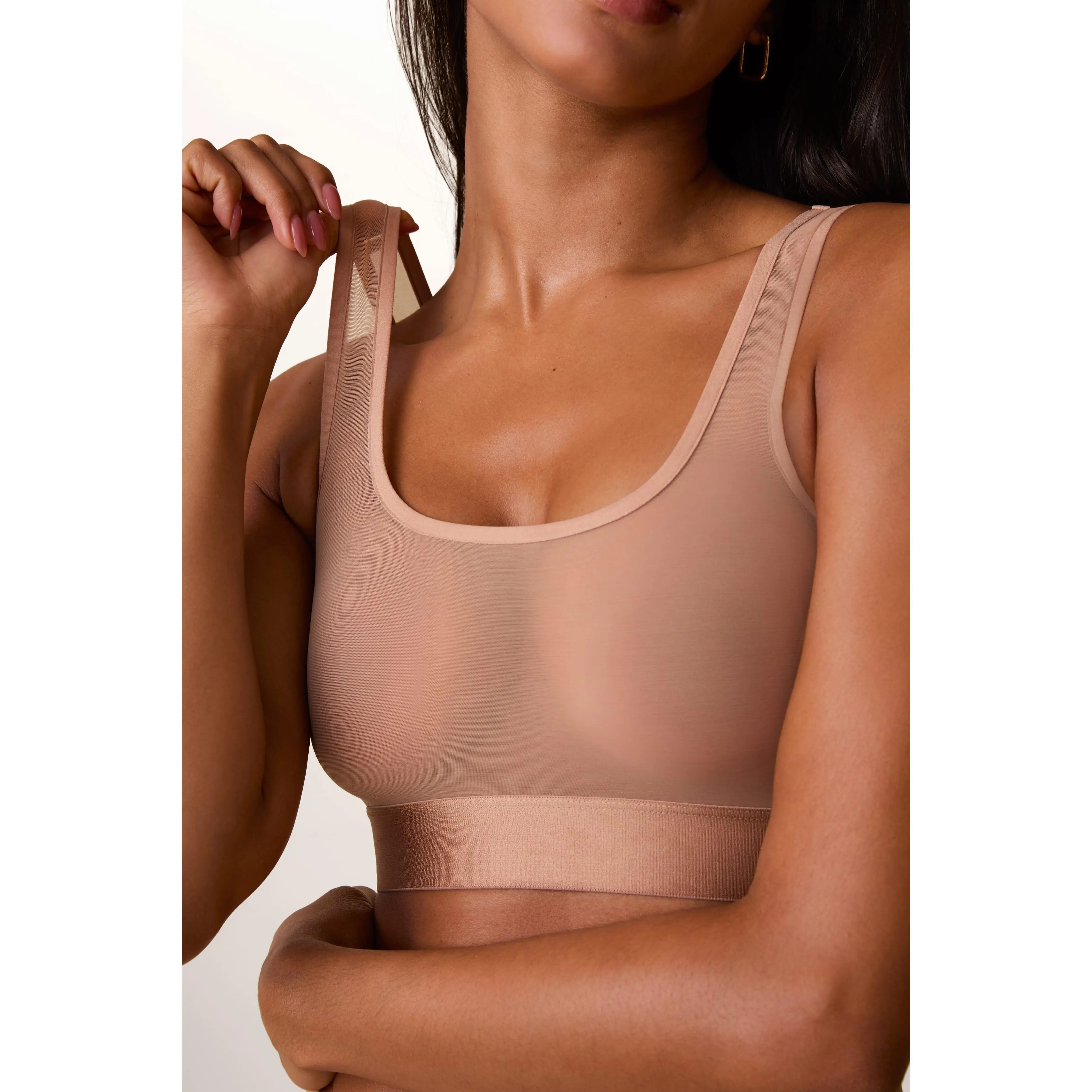 ComfortMesh™ Scoop Bralette - Taupe