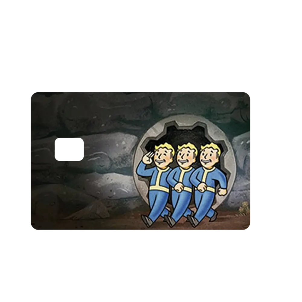 Fallout "Buds March" Credit Debit EBT Chip Card Vinyl High Gloss Cover Sticker Decorative Waterproof Stain Resistant