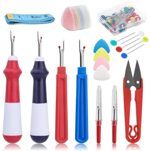 68 Pcs Seam Ripper Set, 2 Large, 2 Small, and 2 Colorful Stitch Rippers with Tailors Chalk, Scissors, Sewing Pins, Sewing Seam Ripper Tool for Fabric, Quilting, Dressmaking