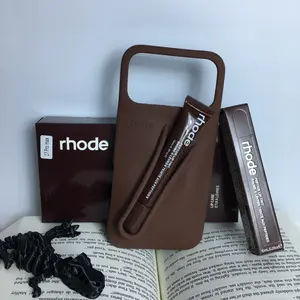 Fashion 2026 Rhode Lip Case Set for iPhone, Silicone Phone Case with Lipstick, Matte Soft Cover, Aesthetic Phone Case Gift