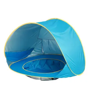 Pop-Up Baby Beach Tent with Built-In Pool | Foldable UV Sun Shade for Babies & Kids
