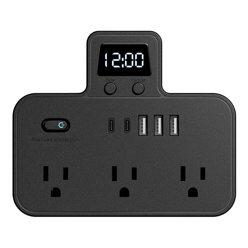 Multipurpose Wall Socket with 3 USB & 2 PD 20W USB C Ports, Surge Protector Wall Socket, Wall Outlet Extender, Electrical Sockets & Accessories for Home Office Dormitory Room, Multi Plug Outlet, USB Power Socket, USB Outlets, Multiple Sockets