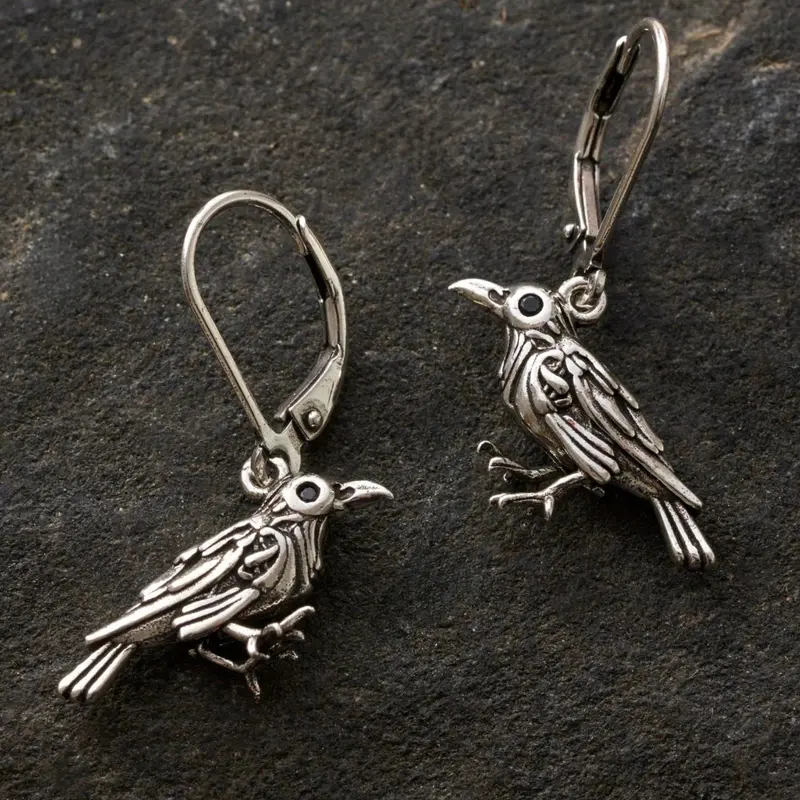 Retro Bird Design Earrings, Copper Earrings, Punk Earrings, Punk Style Earrings, Fashion Jewelry for Women & Men, Mystical Jewelry Gifts