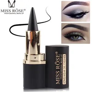 Black Eyeliner Pencil Waterproof Eye Enhancing Stick Solid Thick Gel Smooth 24 Hours Long Lasting Smoky Eye Liner Cosmetic Beaut Lipliner Makeup
