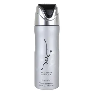 Lattafa Maahir Legacy Perfumed Spray, Male Fresh Scented Fragrance Perfume with Patchouli Fragrance, 200 ml Unisex Body Spray for Beauty & Personal Care