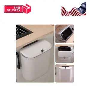 2.4 Gallon Kitchen Compost Bin Hanging Small Trash Can