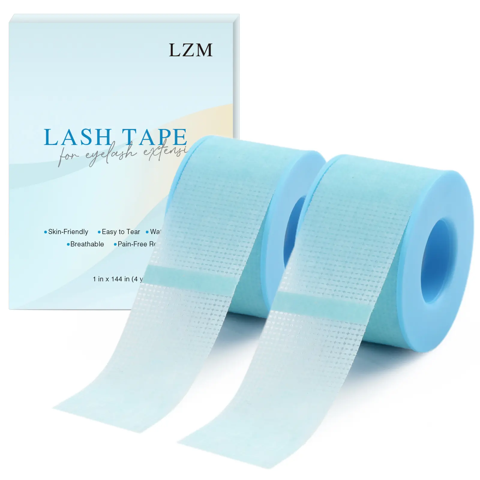 Lash Tape for Eyelash Extensions,Eyelash Tape Silicone Gel Eyelash Extension Tape for Sensitive Skin Pain-Free Removal Breathable Micro-Porous Lash Extensions Tape