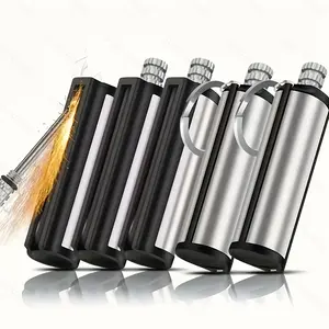 5pcs Permanent Metal Match Lighter Set - Waterproof, Windproof, Refillable, Unlimited Ignition Lighter With Keychain, Suitable For Outdoor Camping, Wilderness Survival, And Emergencies (Fuel Not Included)Never Wears