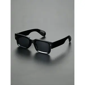 Men's Square Frame Sunglasses, Beach Essentials, Trendy Casual Modern Frames Sunglasses for Everyday Use, Fashion Accessories for Outdoor Activities Mirrored Shades